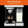 thumbnail image 5 of Chefman Digital Espresso Machine with Milk Frother, 15 Bar, Silver Stainless Steel, New, 5 of 7