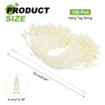 thumbnail image 2 of 100 Pcs Polyester Hang Tag String, 6 Inch Beige Snap Lock Pins Loop Fastener Price Tag Ties for Clothes Shoes Luggage, 2 of 7