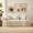 White, variant on Crescent-Shaped Sofa, Modern Low-Back Sofa with Deep Cushions, Self-Inflating Foam 2-Seater, No Assembly Required, Chenille Fabric,White