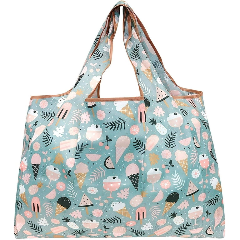 Wrapables Eco Friendly Large Nylon Reusable Shopping Bags Set of