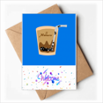 thumbnail image 1 of Graffiti Pearl Chocolate Milk Tea Welcome Back Greeting Cards Envelopes Blank, 1 of 3