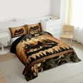 thumbnail image 4 of Homewish Woodland Animal Wolves Bedding Comforter Set,Rustic Farmhouse Cabin Twin Comforter Sets,Brown Black Bedding Set For Men Women,Super Cozy Room Decor Reversible,2-Piece, 4 of 9