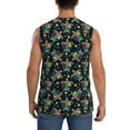 thumbnail image 4 of Lsque Colorful Turtles Print Men's Cotton Blend Sleeveless Muscle Shirts (S-3XL)- Moisture Wicking, Odor Protection, UPF 30+,3X-Large, 4 of 8