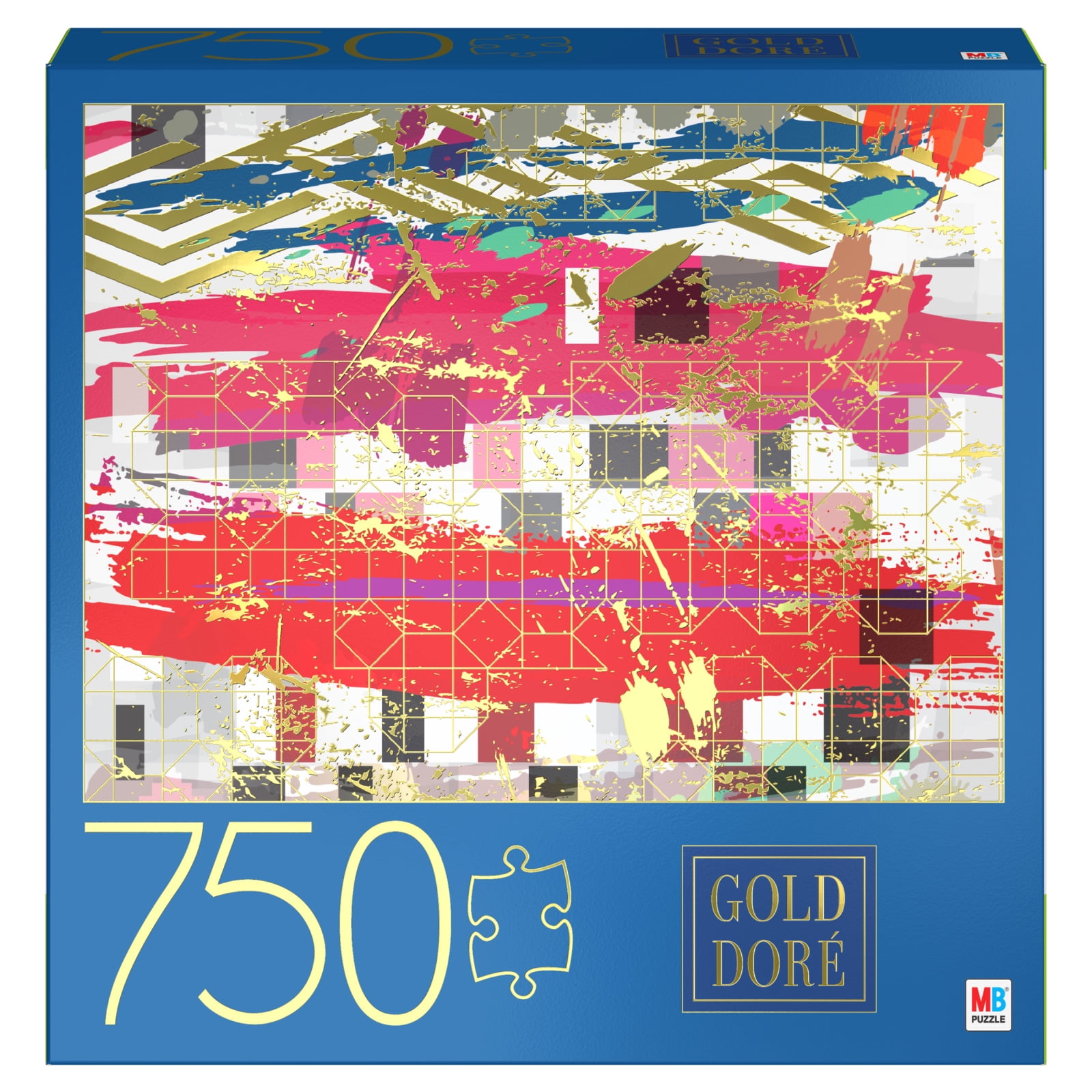 750Piece Jigsaw Puzzle with Foil Accents, Geo Grid