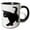 Black/White, variant on 3drose, Feline Fun Black Cat Kitty Vector, 15oz Two-tone Black Mug