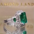 thumbnail image 2 of HOOUN Gorgeous 18K Yellow Gold Plated Jewelry Women Green Wedding Rings Size 6-10-10-Green#2, 2 of 3