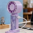 thumbnail image 3 of Ventilador mini portátil recargable por USB con 3 velocidades, silencioso, compacto para viajes, campamento y uso doméstico, 3 of 7