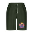 thumbnail image 4 of LADIGASU Men Casual Fashion Print Shorts With Pockets Elastic Waist Beach Pants, 4 of 5