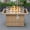 Light Brown, variant on Mace Wicker Patio Modern Propane Fire Pit Table, Light Brown