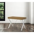 thumbnail image 6 of Mona Wooden Desk Natural/White 43.3L x 21.7W x 30H 1 Storage Drawer X-Leg, 6 of 11