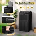 thumbnail image 2 of 33 Gallon Outdoor Trash Can with Lid, Heavy Duty Waterproof Resin Garbage Bin for Patio, Poolside, Backyard (2-Pack, Black), 2 of 7
