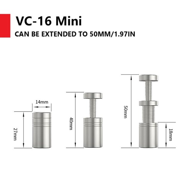 Graphics Card GPU Holder Support Vertical Telescopic Rotating Stand Bracket Aluminum Alloy Video Card Sag Holder Desktop PC Case Silver VC16 Mini