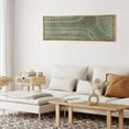 thumbnail image 4 of IDEA4WALL Extra Large Framed Canvas Print Wall Art Abstract Dot Matrix Canvas Art in Olive Tones Fine Art Contemporary Graffiti Wall Decor Oversized Artwork Relax/Calm for Living Room - 60"x20", 4 of 5