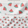 thumbnail image 2 of Soimoi White Cotton Cambric Fabric Watermelon Fruits Print Fabric by the Yard 42 Inch Wide, 2 of 7