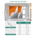 thumbnail image 6 of Orange Grey Ombre Tie Up Curtains for Windows 63 Inch Length Balloon Curtains Kitchen Adjustable Balloon Window Shade Modern Geometric Abstract Aesthetics Cream Tie Up Bathroom Curtain Window 52"x63", 6 of 6