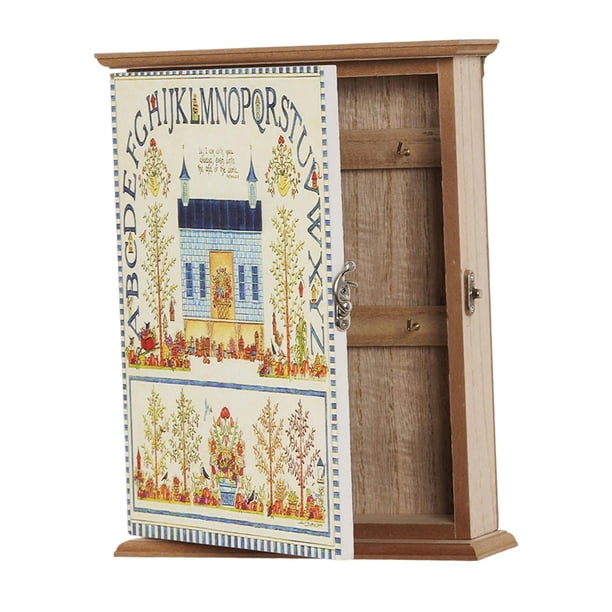 Llavero con gancho, decoración rústica, regalo de inauguración de casa, organizador, caja de llaves para Estilo C