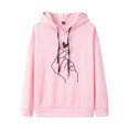 thumbnail image 1 of Tops con capucha para mujer, jersey de manga larga, sudadera informal holgada con estampado de corazón, ropa deportiva, Tops con cordón de gran tamaño, 1 of 2