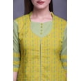 thumbnail image 5 of Bimba Rayon Slub Straight Kurti 3/4 Sleeve Printed Tunic Top Summer Clothing, 5 of 6