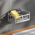 thumbnail image 3 of Soporte multiusos para esponjas de cocina, escurridor, organizador, almacenamiento para grifo blanco, 3 of 8