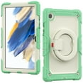 thumbnail image 6 of Samsung Galaxy Tab A8 10.5 inch Case 2022,Full Body Protective Case with Tempered Glass Film 360° Rotatable Kickstand Handle Stand Kid Proof Case for Galaxy Tab A8 10.5" SM-X200/X205/X207,Light Green, 6 of 11