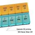 thumbnail image 3 of Mossime XL Large Daily Pill Organizer 2 Times a Day, 7 Day Pill Box Am Pm, Weekly Day Night Vitamin Holder, Medicine Organizer, Big Pill Container, Medication Dispenser 14 Compartments, 3 of 7