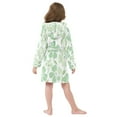 thumbnail image 7 of FORMRS Niños Bathrobe Unisex Hooded Robe Soft Plush Pajamas Sleepwear, Size 10-12T, Green Floral, 7 of 7