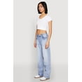 thumbnail image 3 of Womens WAX Straight Whiskered Jeans, 3 of 5