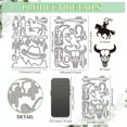 thumbnail image 2 of 2Pcs 2 Styles Cowboy Theme Carbon Steel Cutting Dies Stencils Photo Album Decorative Embossing Paper Card Cattle 160x100~110x0.8mm 1pc/style, 2 of 7