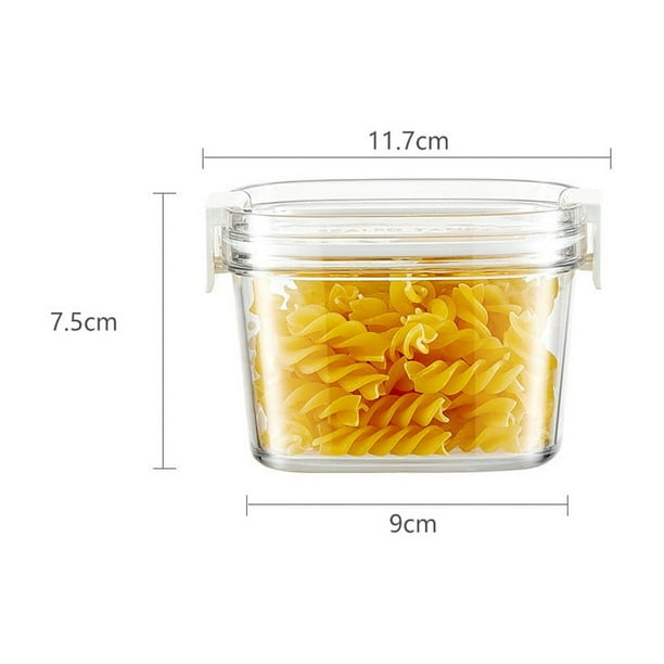 Contenedor apilable para almacenar alimentos | Tarro hermético para despensa de cocina para alimentos secos | Bote de plástico transparente para arroz, pasta y cereales