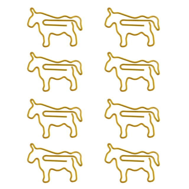 8 Piezas Clips de papel de metal Sunnimix Dorado en Caballo oficina