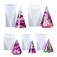 thumbnail image 4 of Set of 4 Pyramid Silicone Mould Resin Craft Jewelry Crystal Mold Candle Epoxy Resin Mold Large Silicone Pyramid Molds for DIY Octagonal Pyramid, Pyramid Jewelry, Great for Home Decoration, 4 of 8