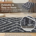thumbnail image 7 of FairOnly 9'x12'Modern Area Rug with Symmetrical Fine Lines Machine Washable Low Pile Non-Slip Geometric Rugs for Living Room Bedroom，Dark Grey, 7 of 7