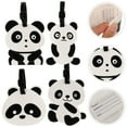 thumbnail image 3 of EeaseCA 4PCS Creative Luggage Tags Fashion Suitcase Tag Cartoon Panda Baggage Label Handbag Tag for Men Women, 3 of 8