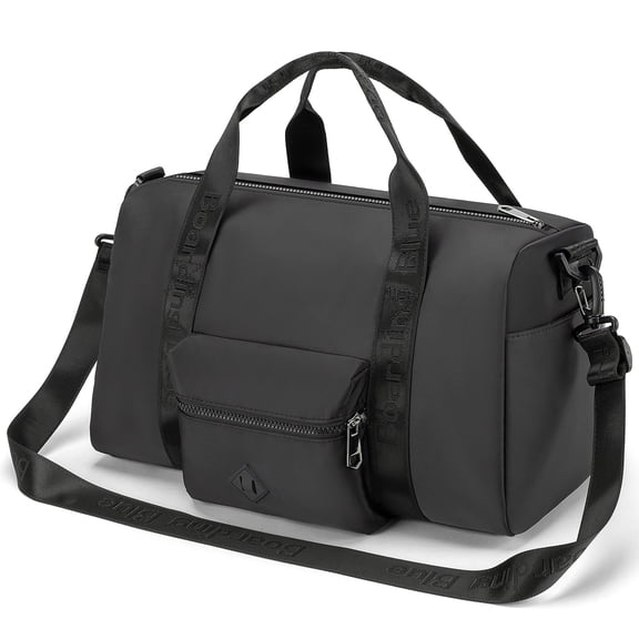 For United Airline 17x10x9 Inches Personal Item Underseat Travel duffle bag, ports Tote Gym Bag,Shoulder Weekender Overnight Bag (Black)
