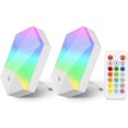 thumbnail image 1 of 2 Pack Night Light Led Children Night Lamp Baby Plug And Play With Remote Control 16 Colors Adjustable, 1 of 5