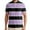 Purple, variant on Men Polo Shirts Golf Striped Button Up Collared Breathable Short Sleeved Top Performance Stretch Athletic Regular Mens T-Shirts