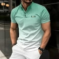 thumbnail image 5 of Men's Spring And Summer New Top Short Sleeve Gradual Change Youth Sunshine Fashion Loose Comfortable High Quality Polo Shirt, 5 of 6