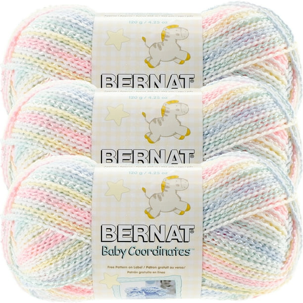 Bernat Co Ordinates Ombre Baby Baby Yarn 3 Pack Of 1g 4 25oz Acrylic 3 Dk Light 392 Yards Knitting Crochet Walmart Com