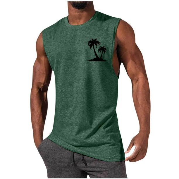 Hombres Sudadera Casual Cuello Redondo Tanque Deportivo sin Mangas