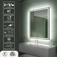 thumbnail image 5 of GANPE 28 x 36 inch LED Bathroom Mirror, Hand Wave Induction Vanity Mirror with Bluetooth, 5 of 5