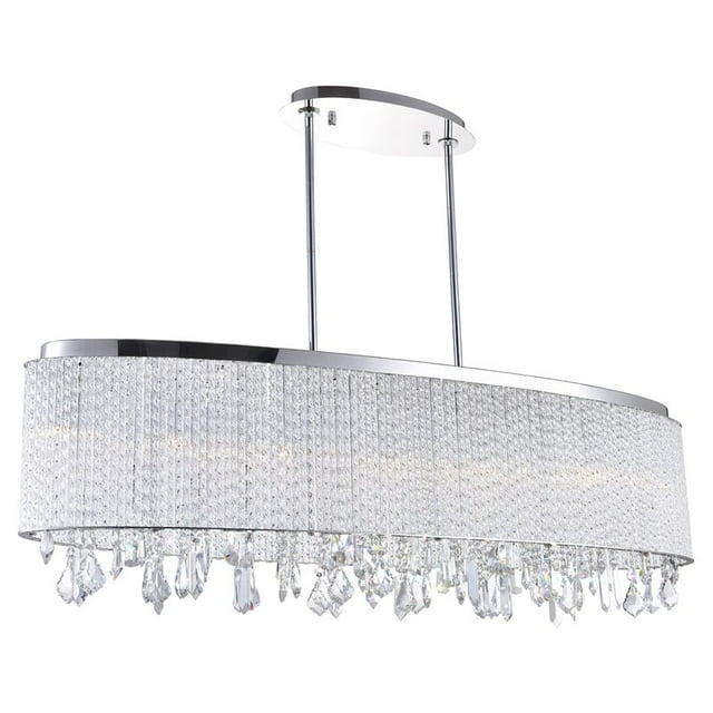 CWI Lighting Benson 7 Light Drum Shade Chandelier With Chrome Finish