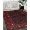 thumbnail image 3 of Ahgly Company Machine Washable Indoor Rectangle Traditional Burgundy Brown Area Rugs, 2' x 3', 3 of 7