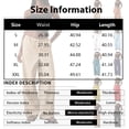 thumbnail image 3 of Sewkxo Women's Wide Leg Beach Pants Elastic Waist Lightweight Casual Palazzo Lounge Trousers with Pockets,White S, 3 of 5