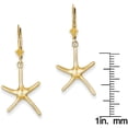 thumbnail image 2 of 14k Polished Starfish Leverback Earrings, 2 of 4