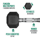 thumbnail image 3 of Kit 2 Mancuernas Tayga Hexagonales 10 Lbs PVC, 3 of 4