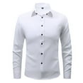 thumbnail image 5 of Xzbqbs Mens Dress Shirts Long Sleeve Casual Button Up Polo Shirts Lightweight Slim Fit Shirts Classic Business Golf Shirts for Men, 5 of 5