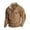 brown, variant on Men's Western Wool Jacket Denim Bull-Head Print Pullover – Quarter-Zip Stand Collar Long Sleeve Sports Sweatshirt,L,brown