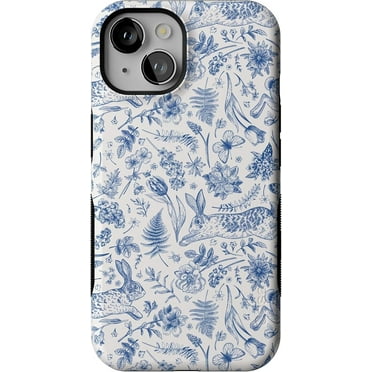 Casely iPhone 14 Case | Hop & Bloom | Bunny Toile | Compatible with MagSafe | Bold Protective Design
