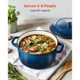 thumbnail image 2 of KFFKFF Enameled Cast Iron Dutch Oven, 6 Quart Pot with Lid and Dual Handles, Heavy-Duty Durable Cookware Pan, 2 of 9