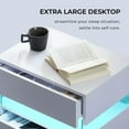 thumbnail image 4 of LED Nightstand Modern Night Stand for Bedroom Bedside Table with 3 Wood Drawers End Side Table, 4 of 7